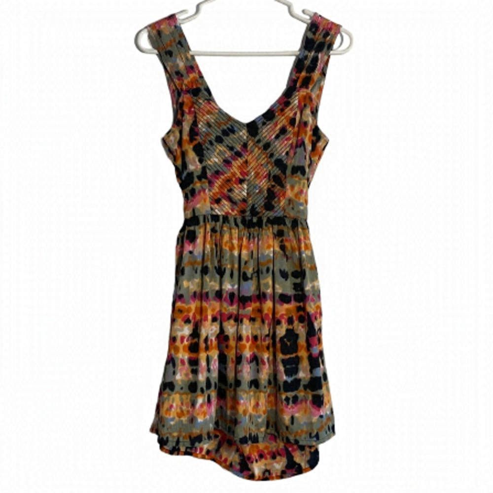 Band of Gypsies Multicolour Cut Out Tie Back Dress Size Small